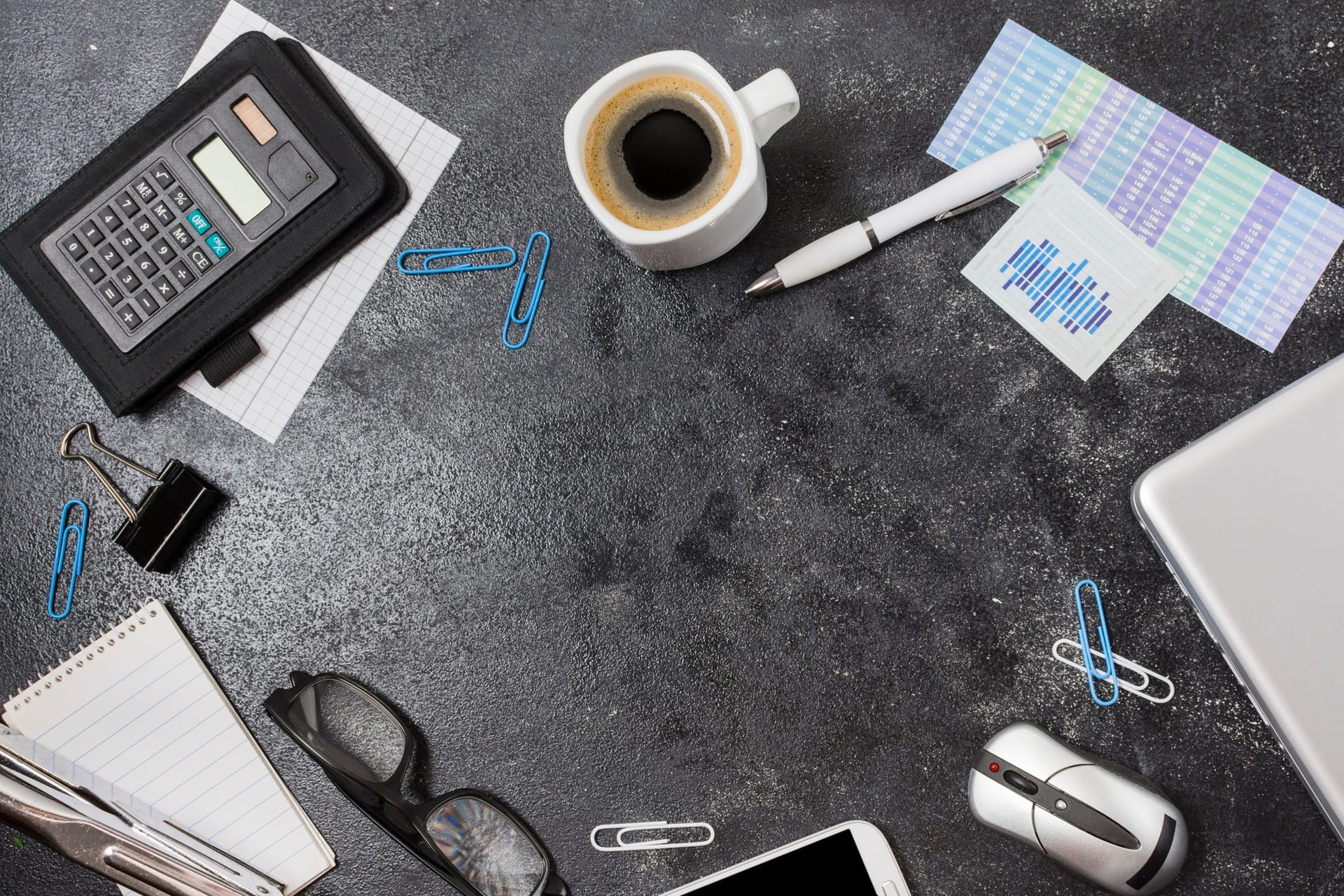 Organized e-commerce accounting workspace